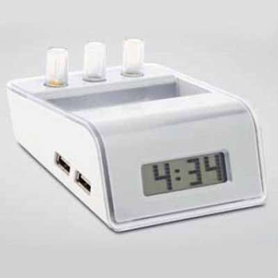 WATER POWERED CLOCK WITH USB HUB